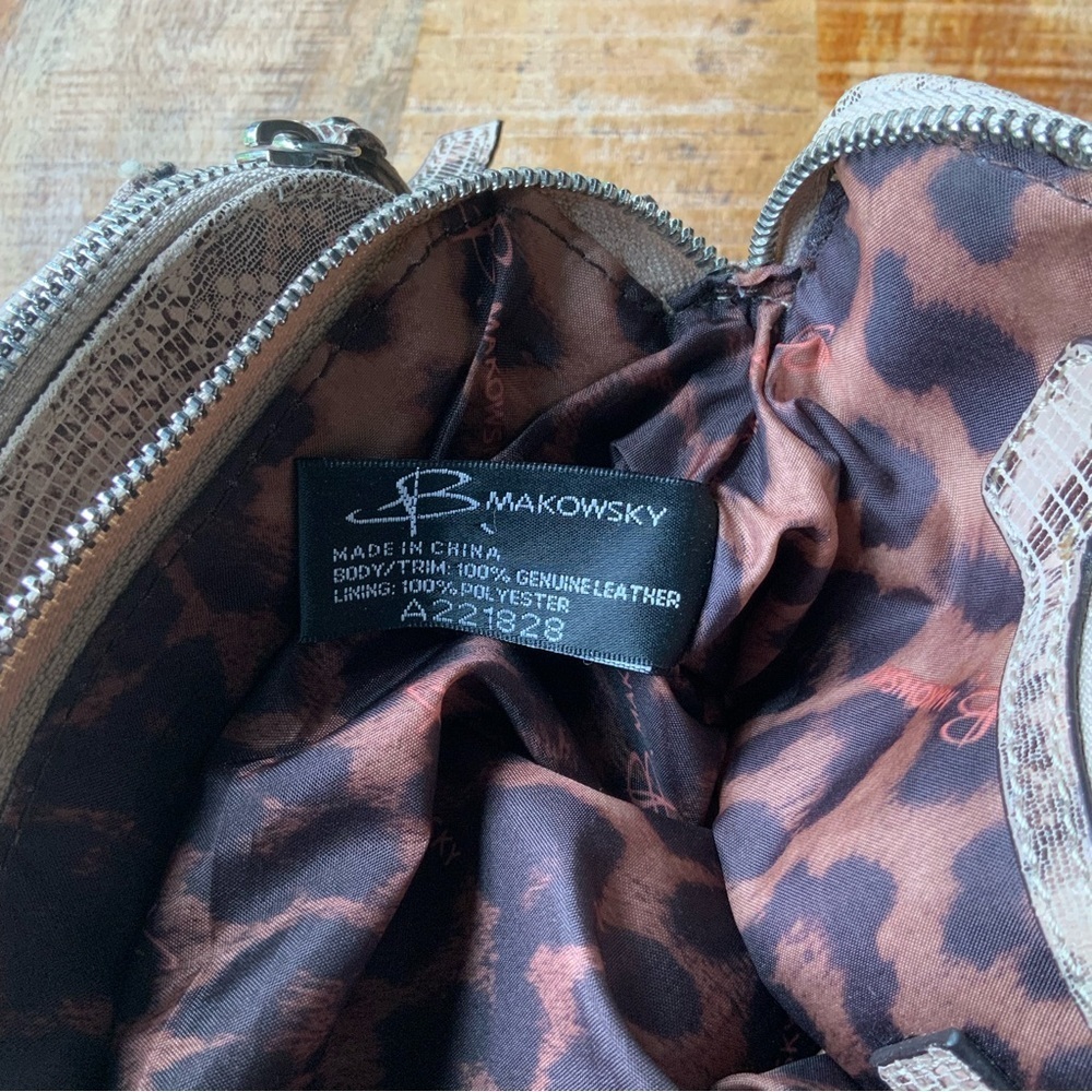 B. MAKOSWKY Snake Skin Shoulder Bag - Picture 5 of 9